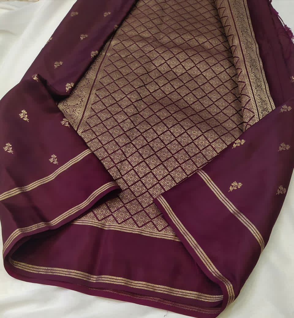 wine fabric with embroidery work 