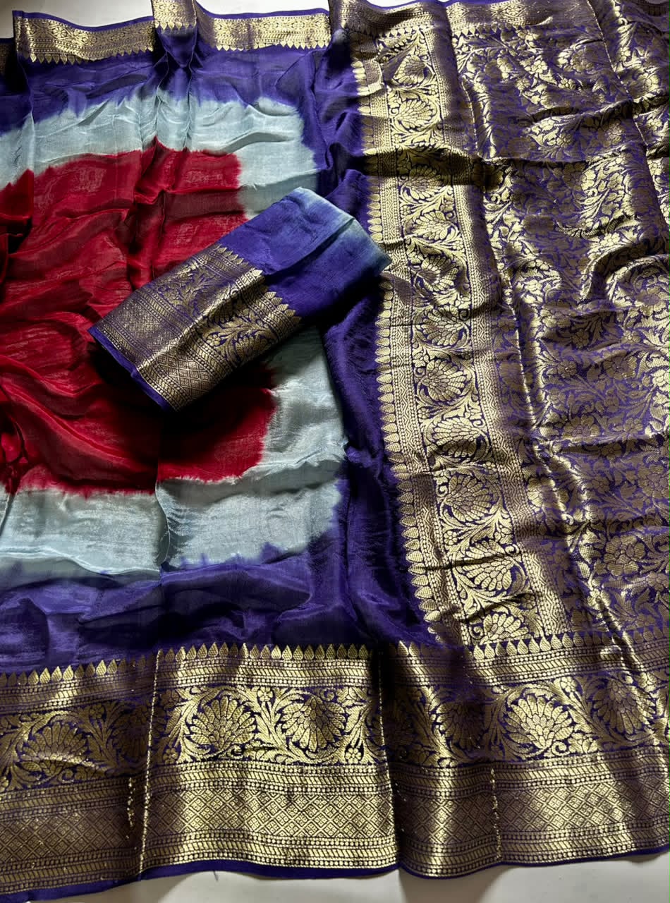 Khadi georgette Kanchi Weaving sarees