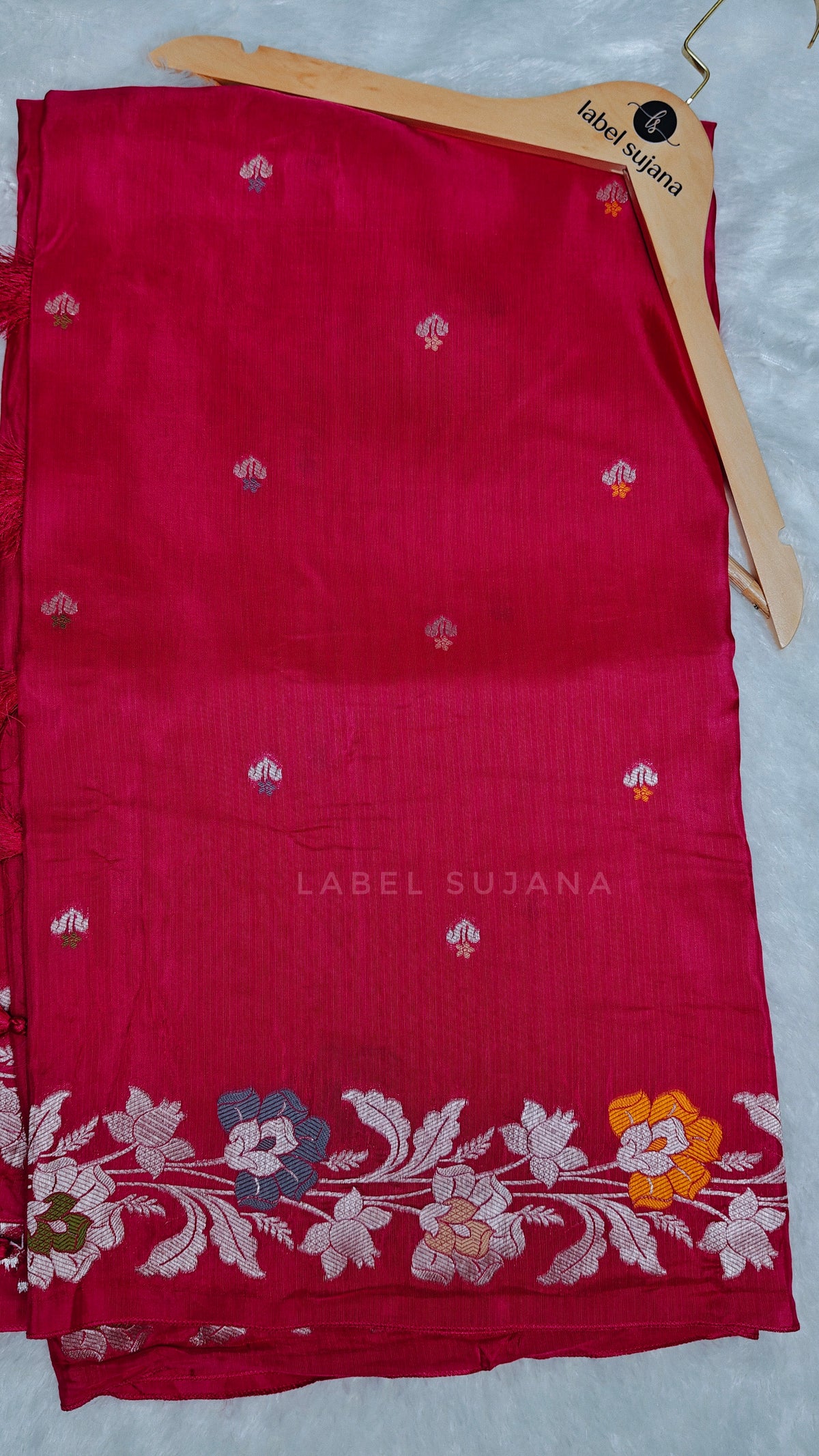 A Pink silk saree