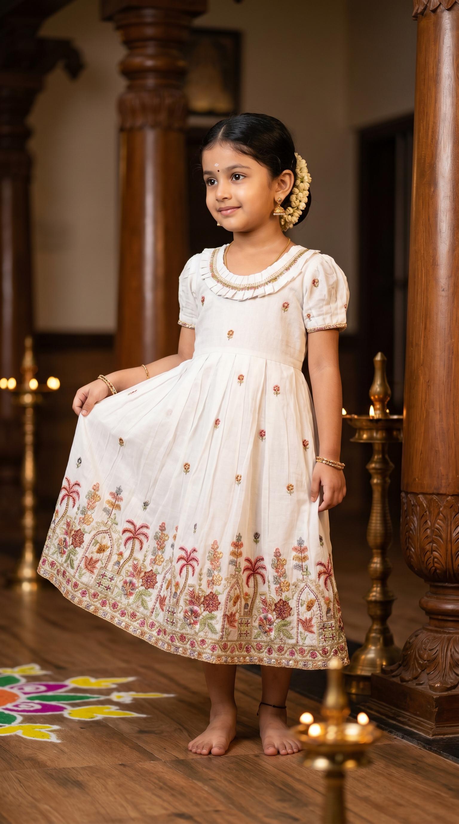 White traditional gown 