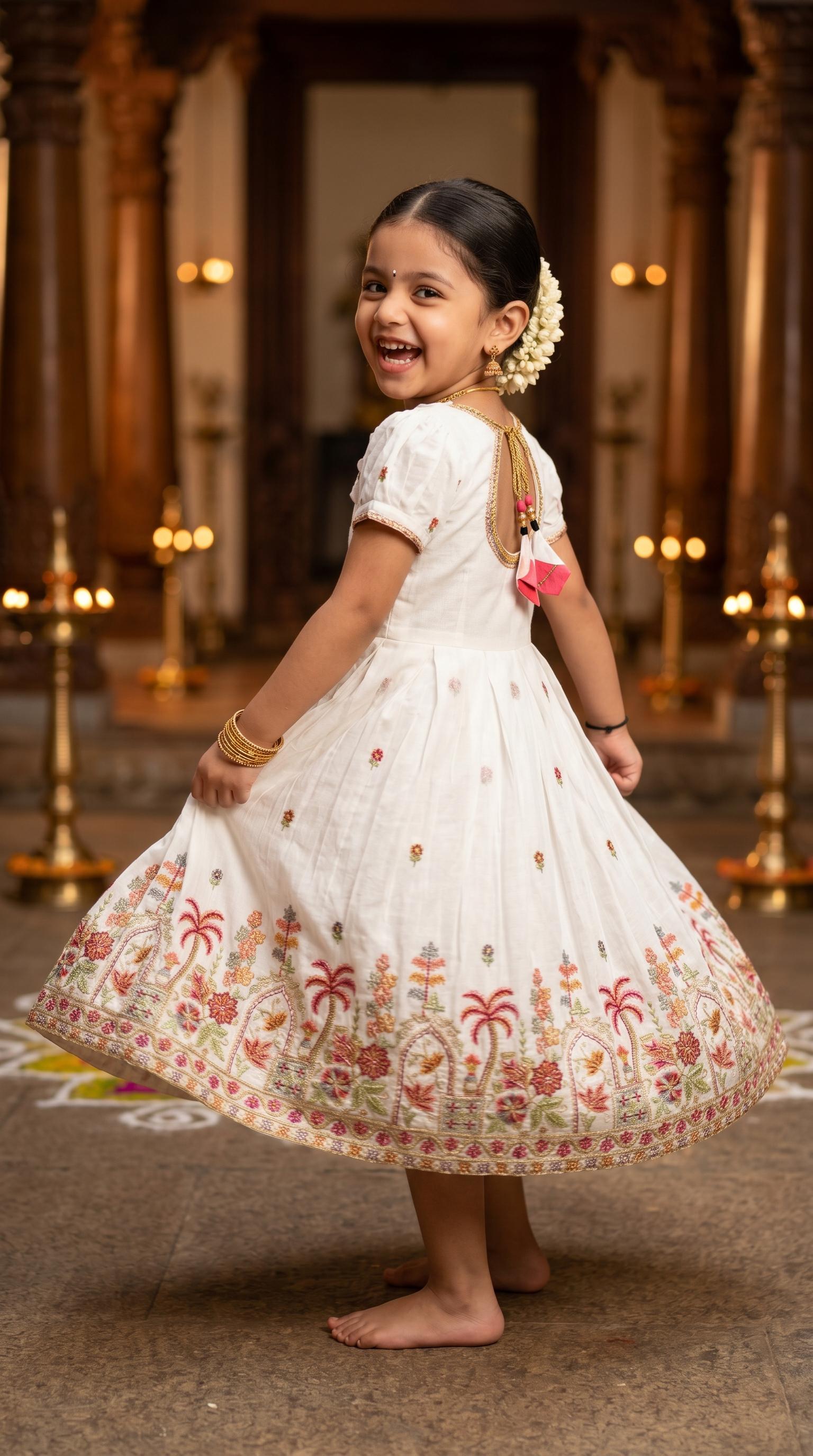White traditional gown 