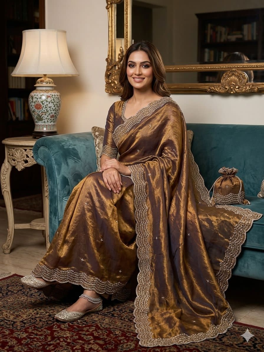 Gold saree 