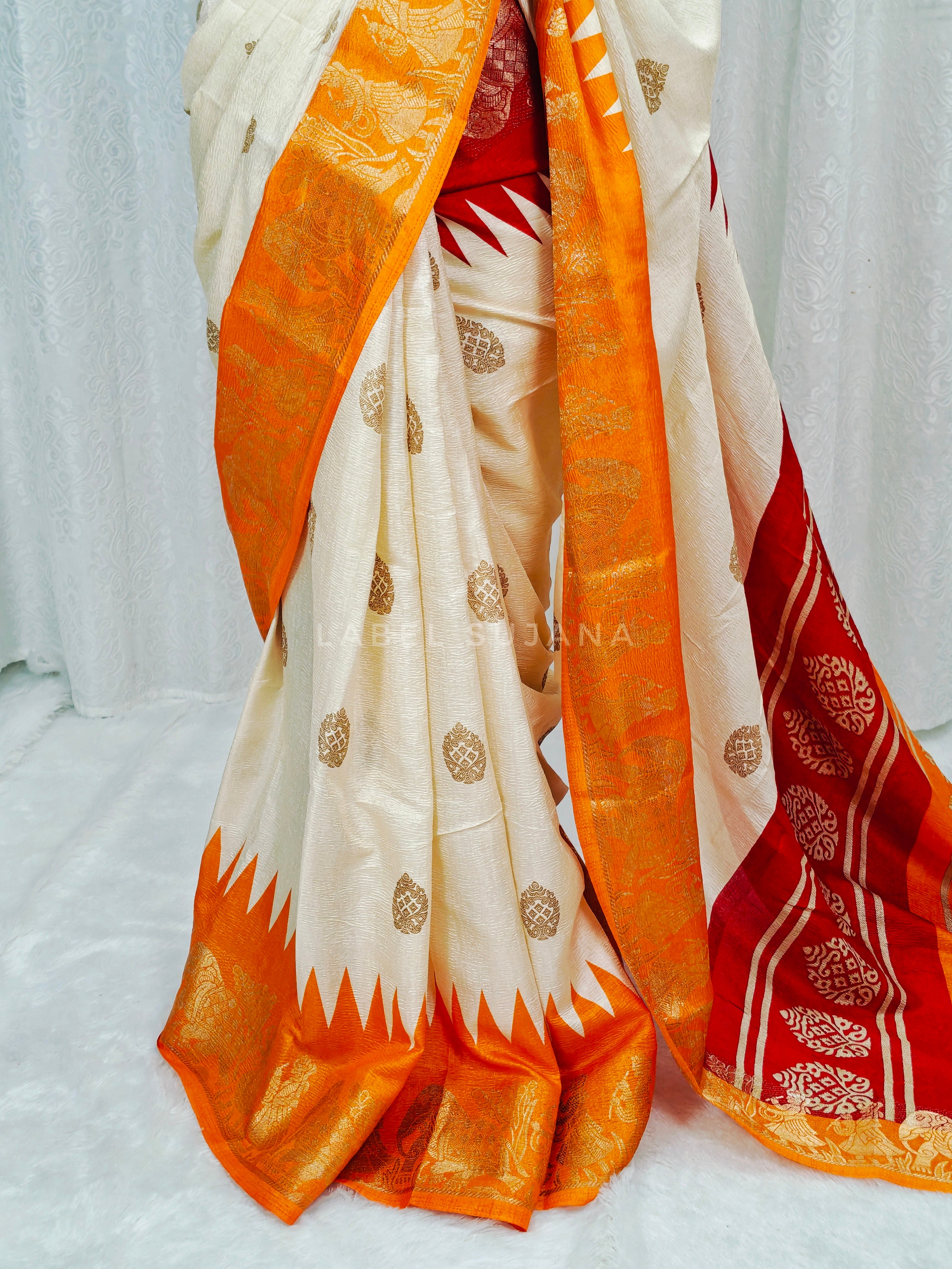 Gollabhama Butter Tussar Silk Saree LSS14