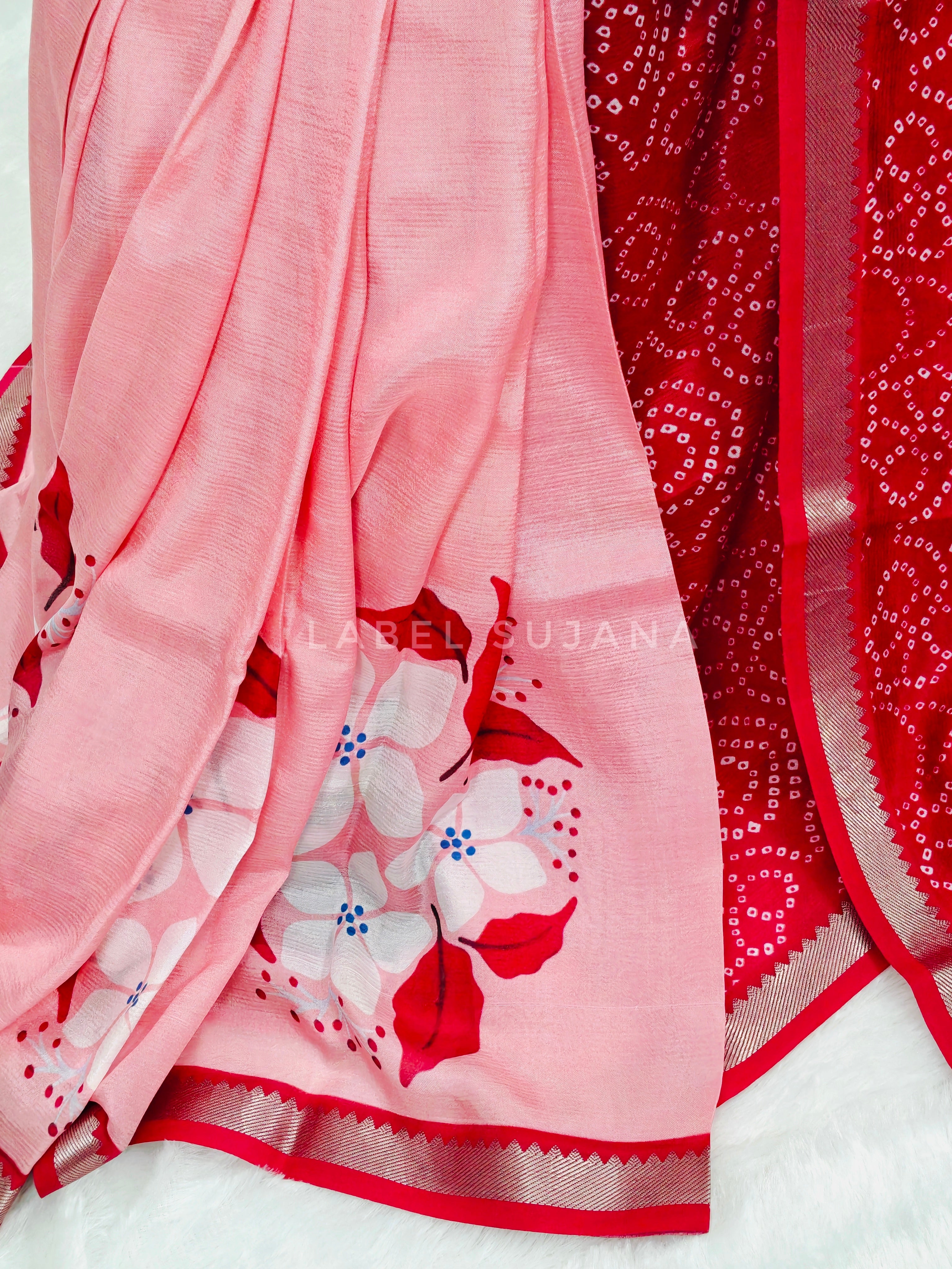 Langa Voni Style Mangalagiri Digital Pattu Saree LSS15