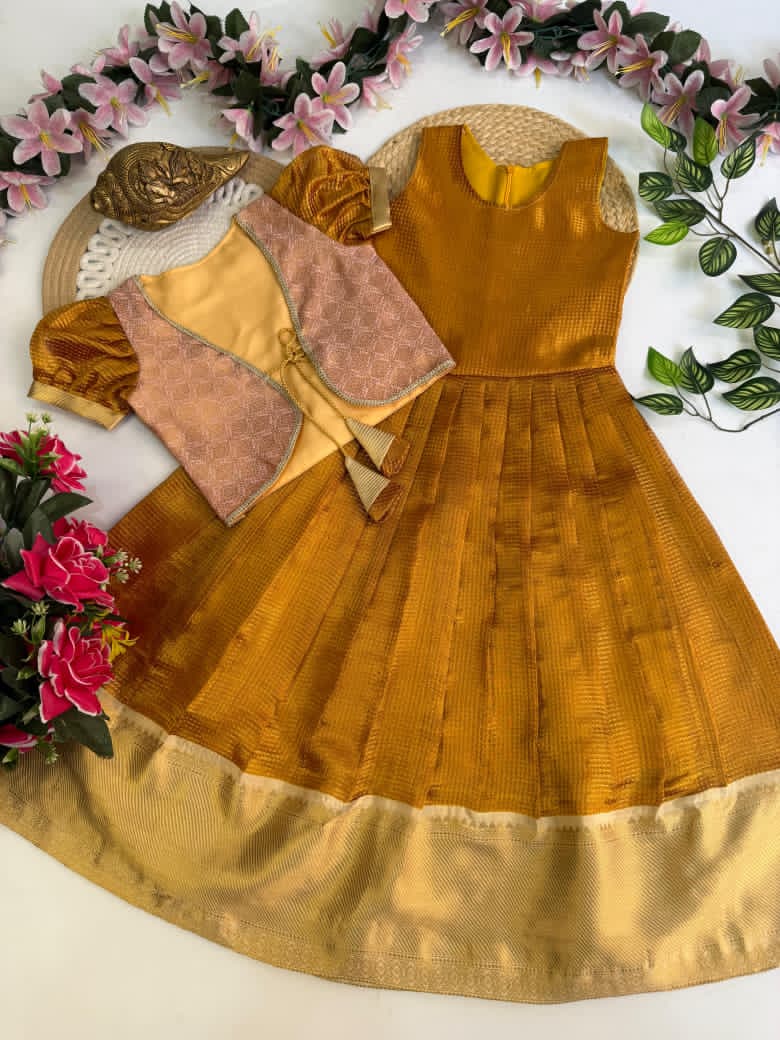 Gold colour dress 