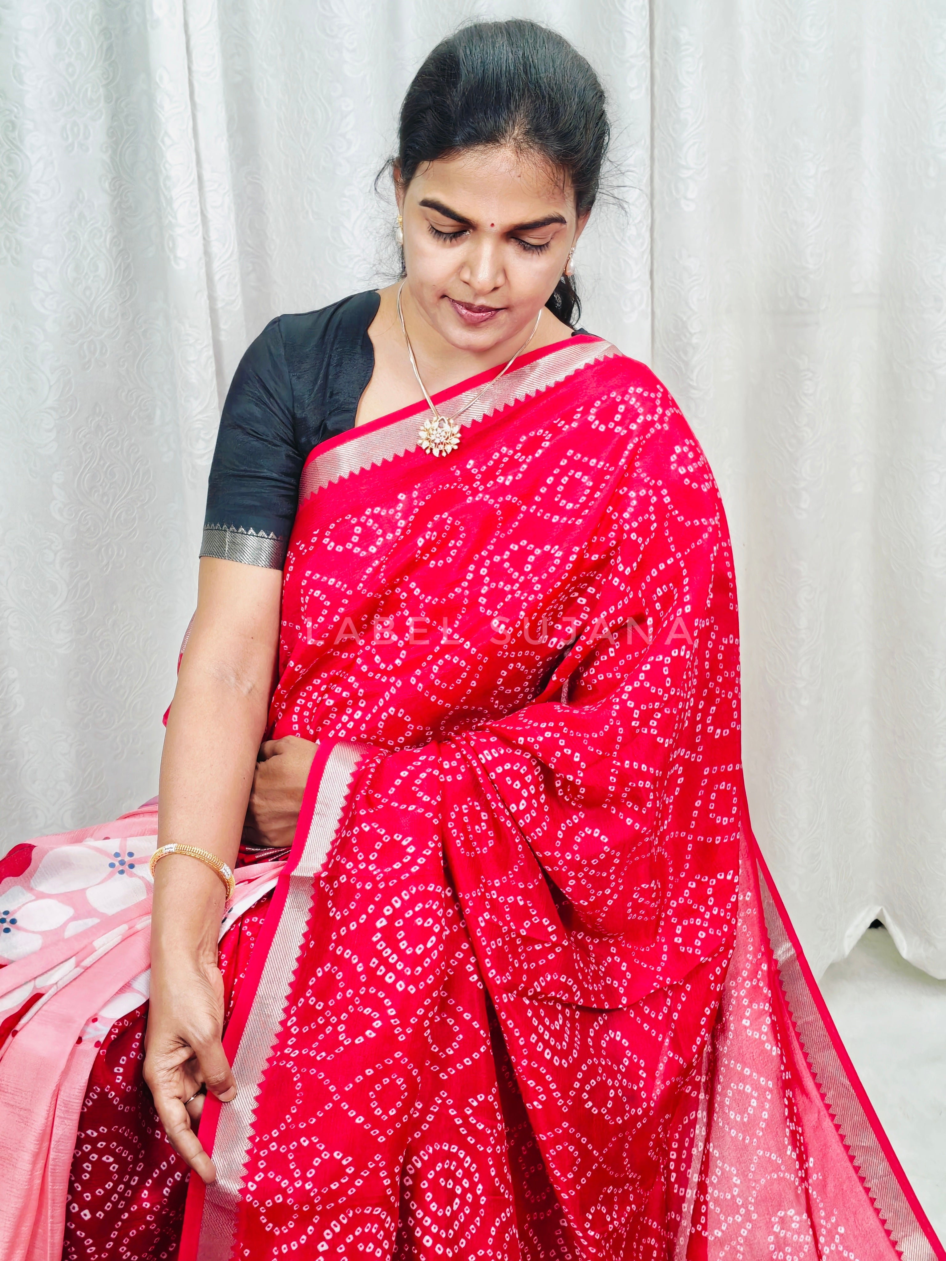 Langa Voni Style Mangalagiri Digital Pattu Saree LSS15