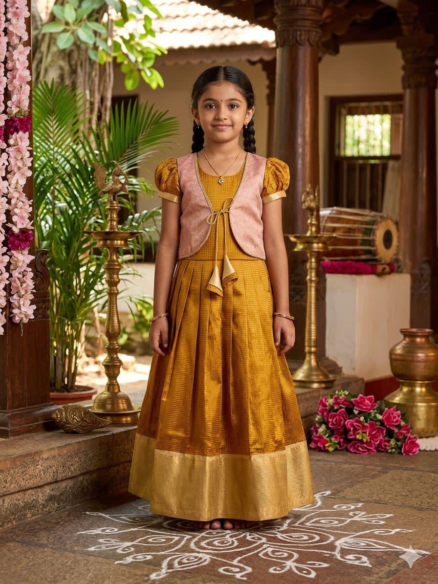 Gold colour dress 