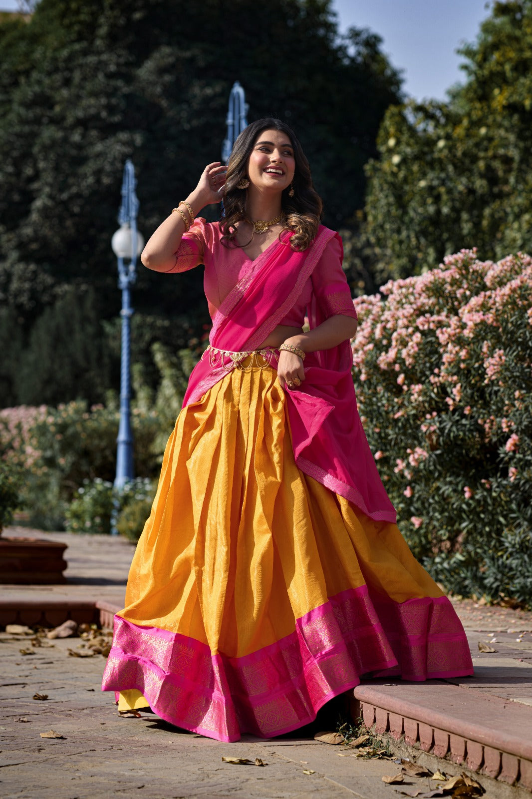 Yellow & pink traditional outfit 