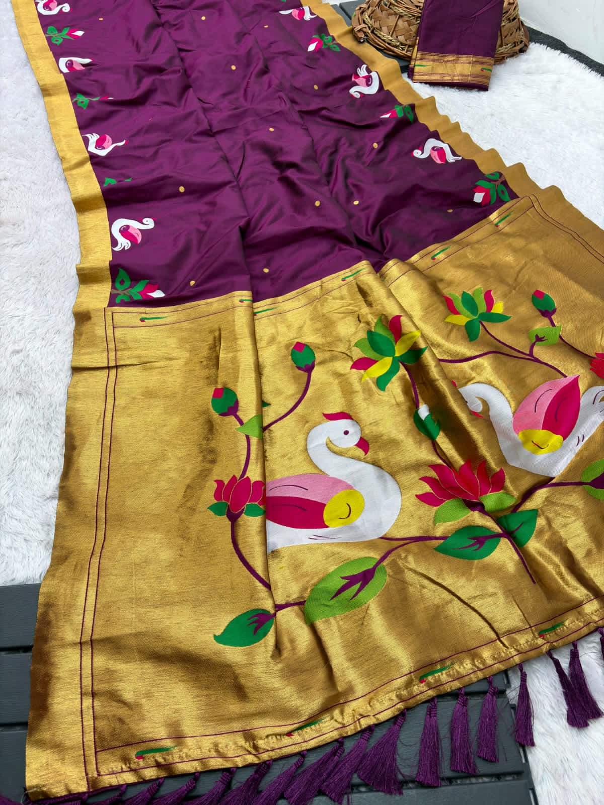 Wine saree 