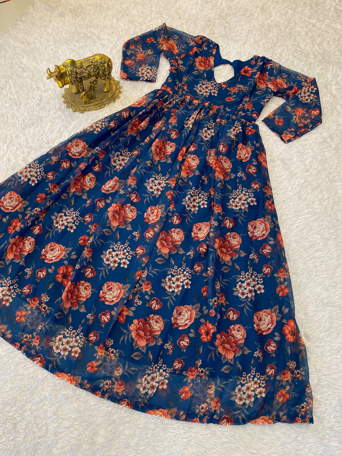 Floral Chiffon Maxi Dress
