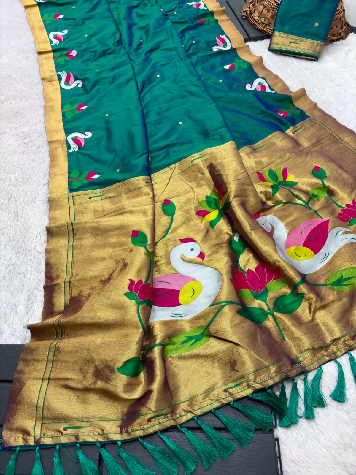 Rama Green saree 