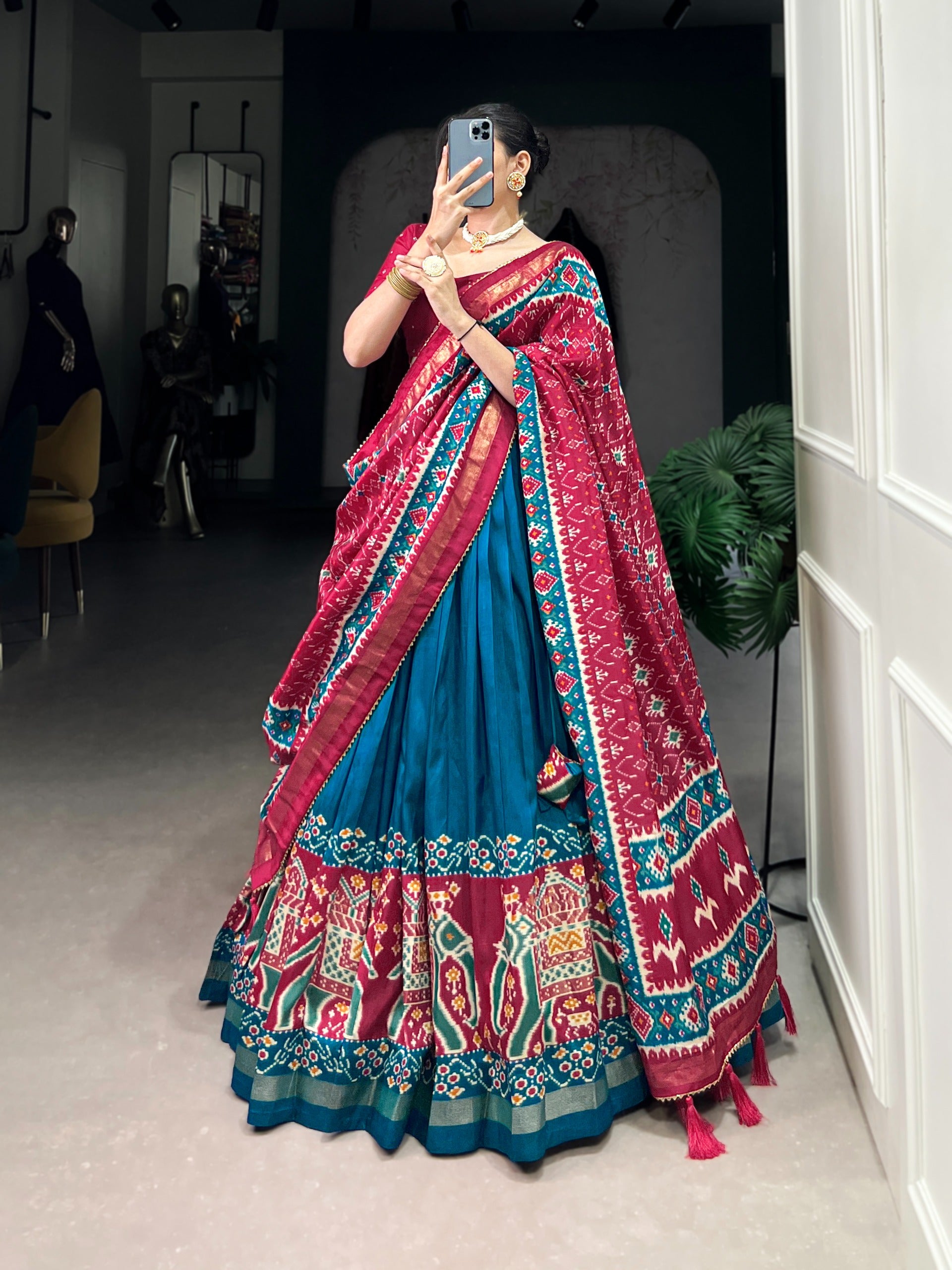 Traditional blue lehanga 