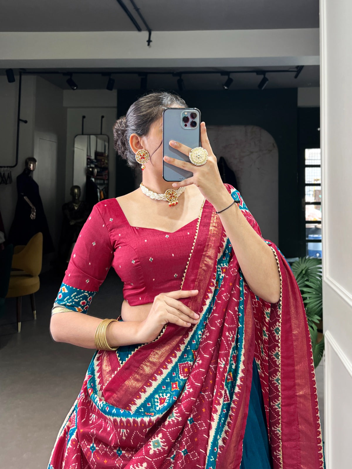 Sky blue traditional outfit 