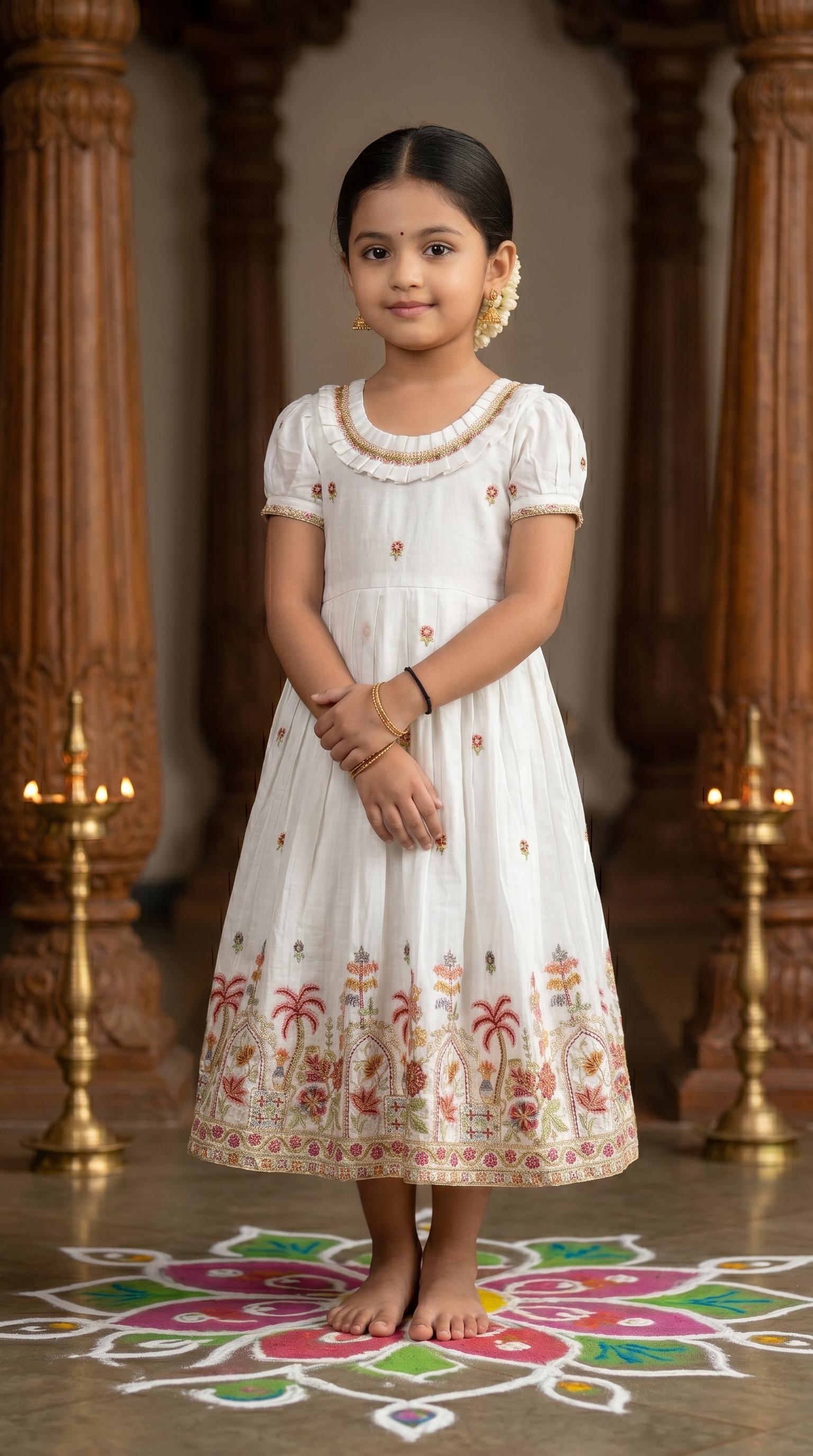 White traditional gown