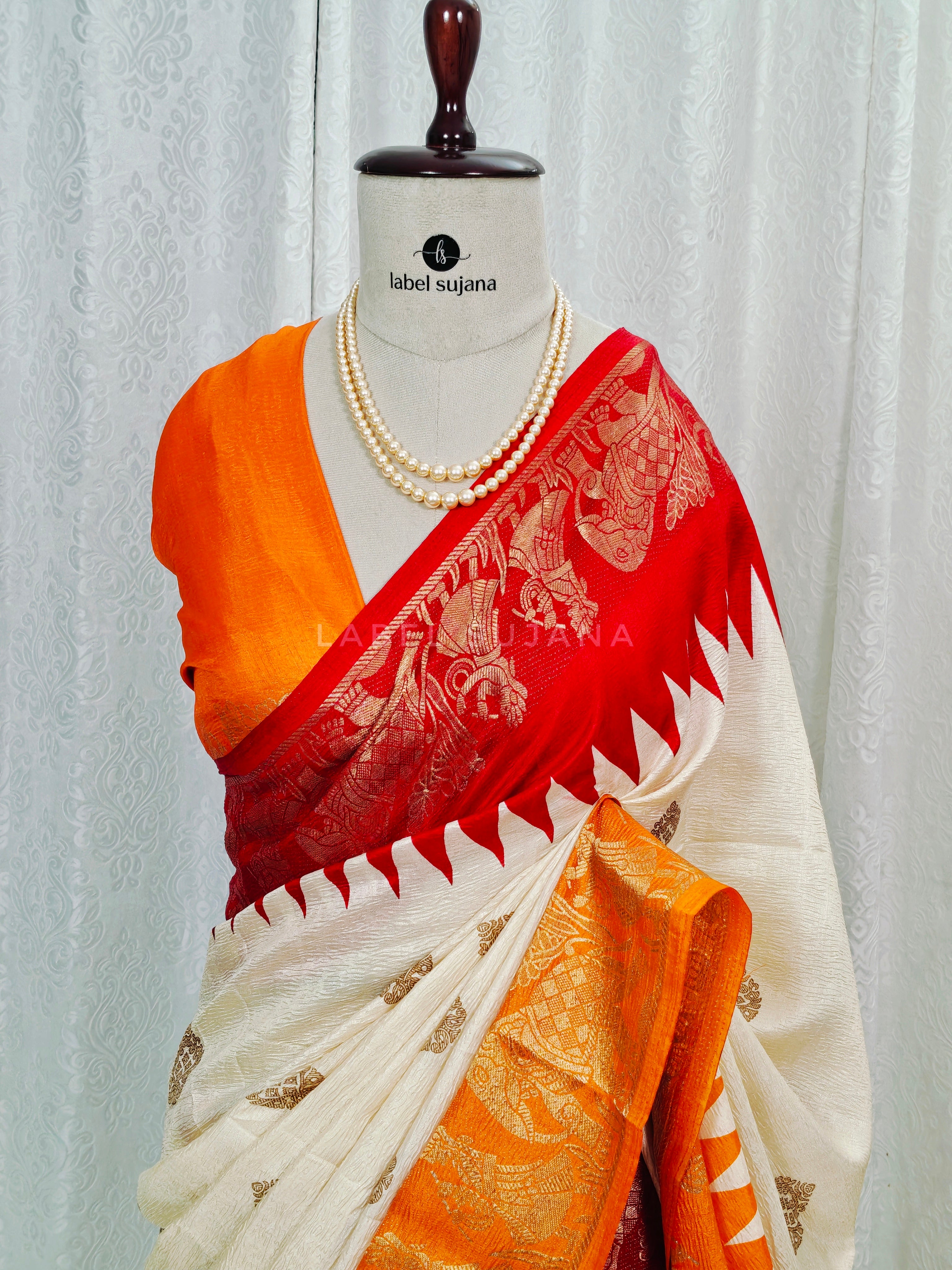 Gollabhama Butter Tussar Silk Saree LSS14