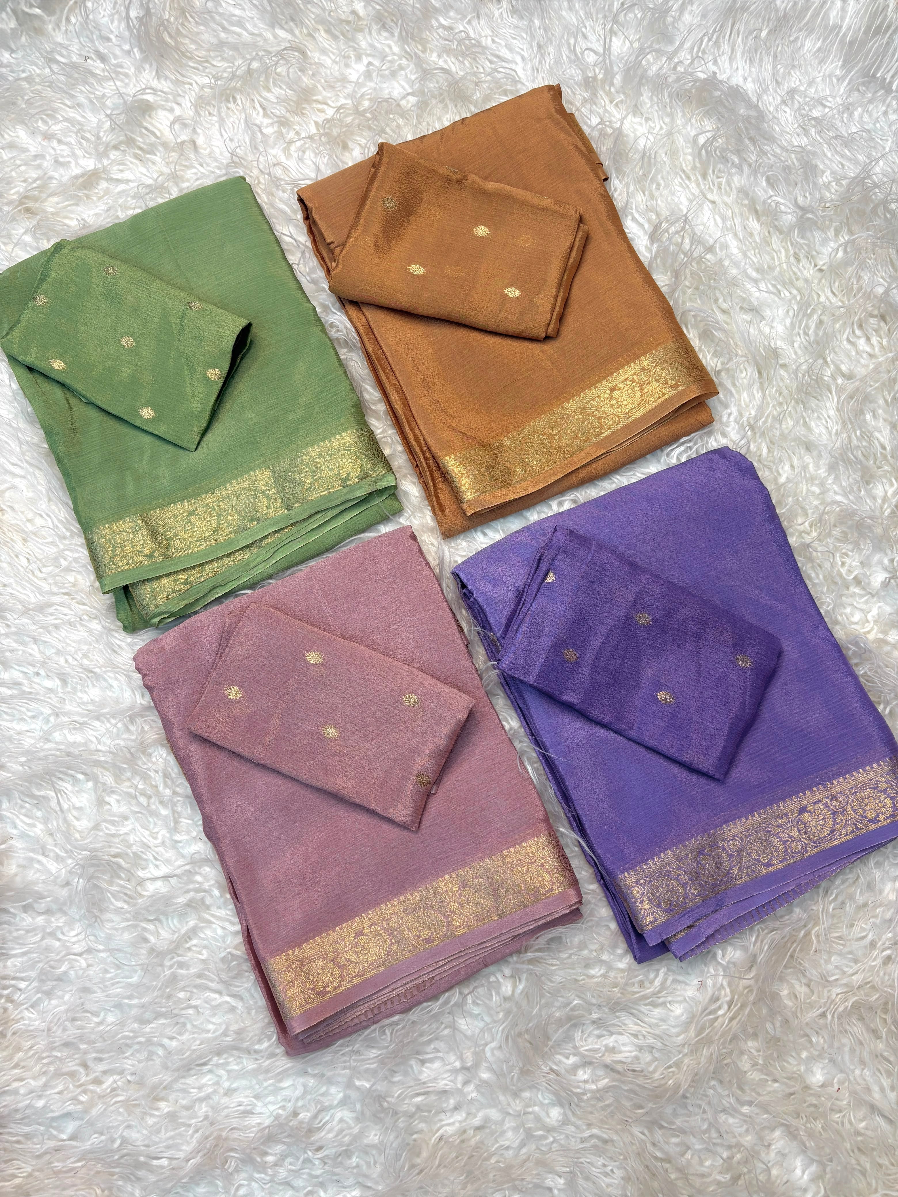 Lavender 
Sage green 
Brown 
Blush pink 