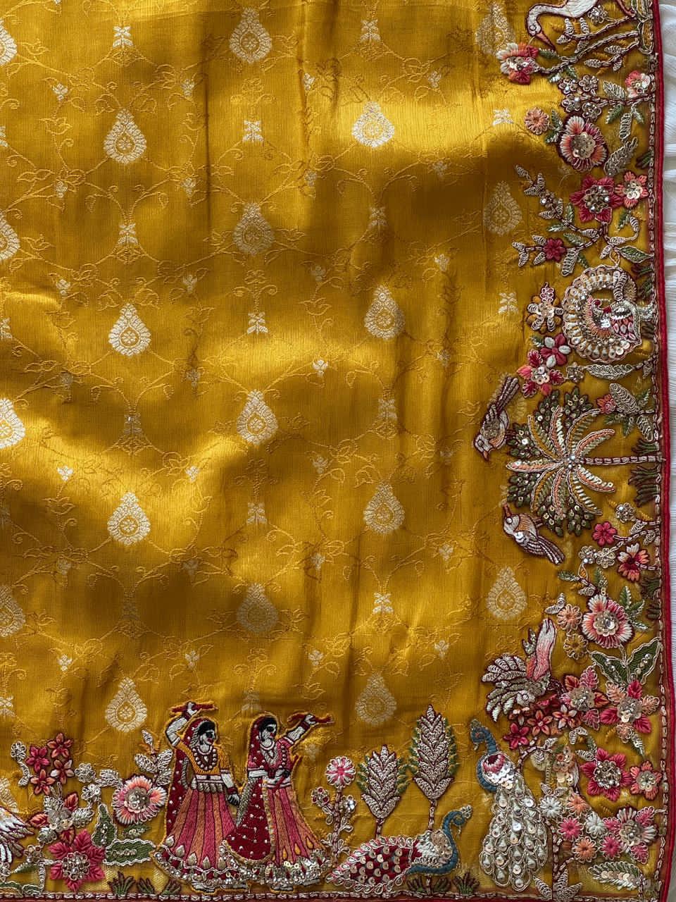 Premium Dola Silk Sarees with coding and multi sequence work