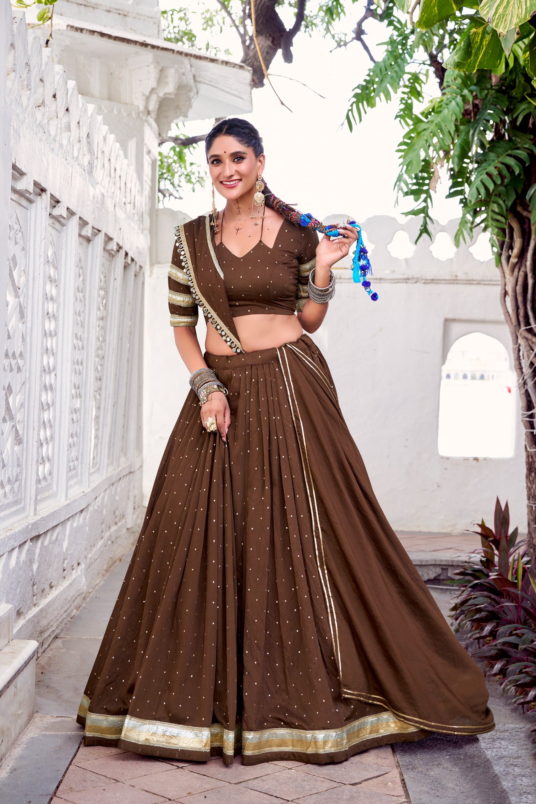 Brown lehenga 