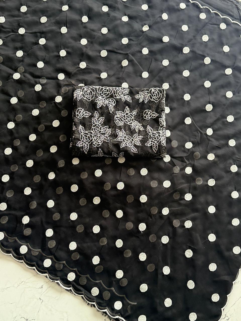 Black with white dots 