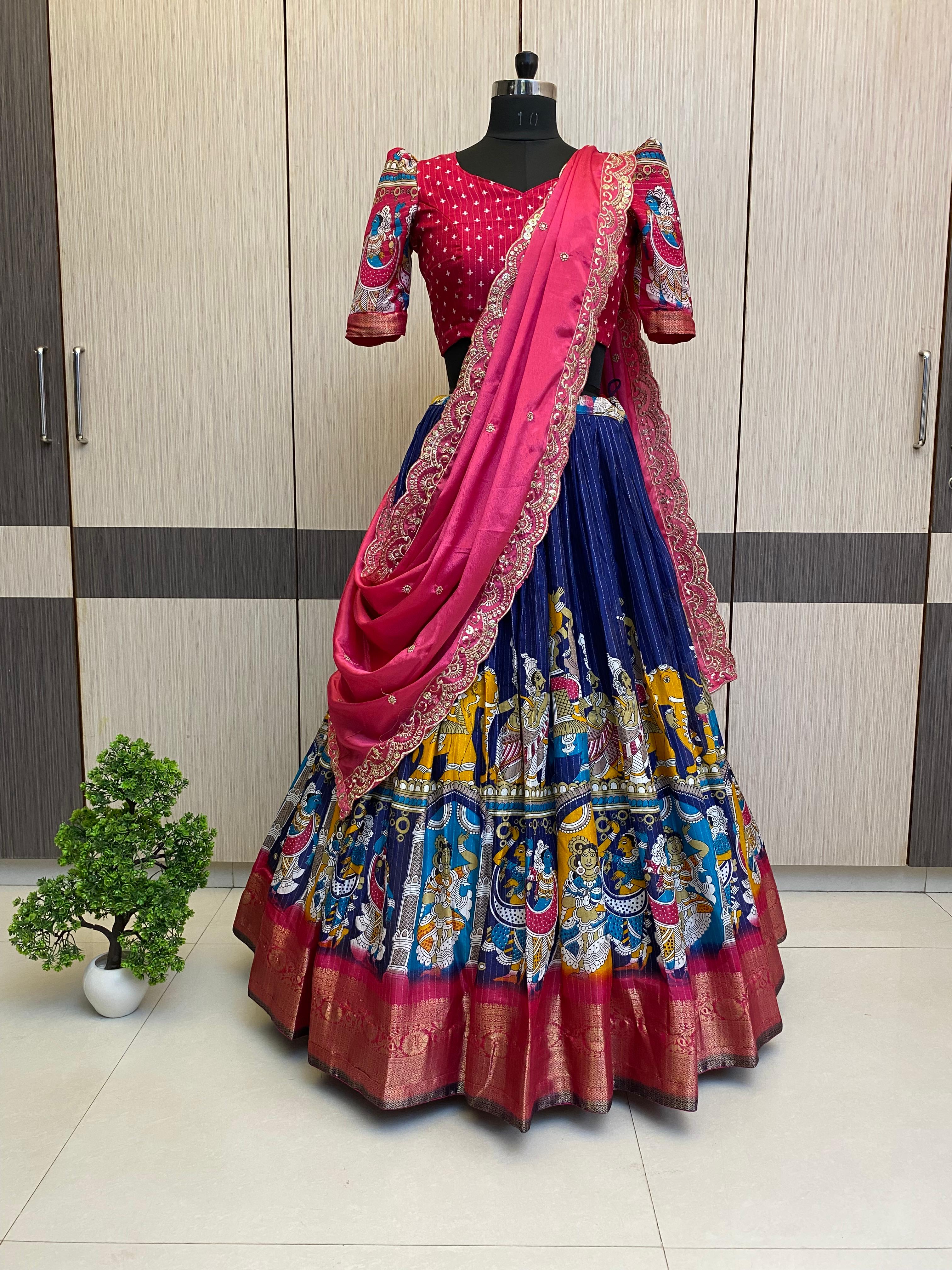 Pink & royal blue